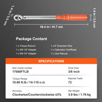 Amocart Torque Wrench Set Drive Click Torque Wrench Dual-Direction Adjustable  Mechanical Dual Range Scales Torque Wrench Kit