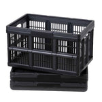Amocart 45L 3PCS Plastic Collapsible Storage Bins Stackable Folding Storage Crates Space-Saving Containers for Home Organizing
