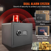 Load image into Gallery viewer, SucceBuy 1.2/0.5 Cubbic Fit Electronic Safe Deposit Safe Box W/ Digital Access &amp; Override Keys for Money Gun Jewelry Document
