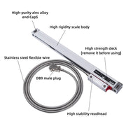 Load image into Gallery viewer, High Precision Slim Linear Glass Scale 1um 5V TTL 50 100 150 200 250 300 350 400 Optical Encoder Grating Ruler For Grinder Lathe
