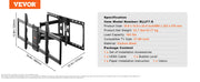 Charger l'image dans la visionneuse de galerie, SucceBuy Support TV Mural Orientable et Inclinable pour TV de 26 à 90 pouces avec Bras Articulés et Réglage Horizontal
