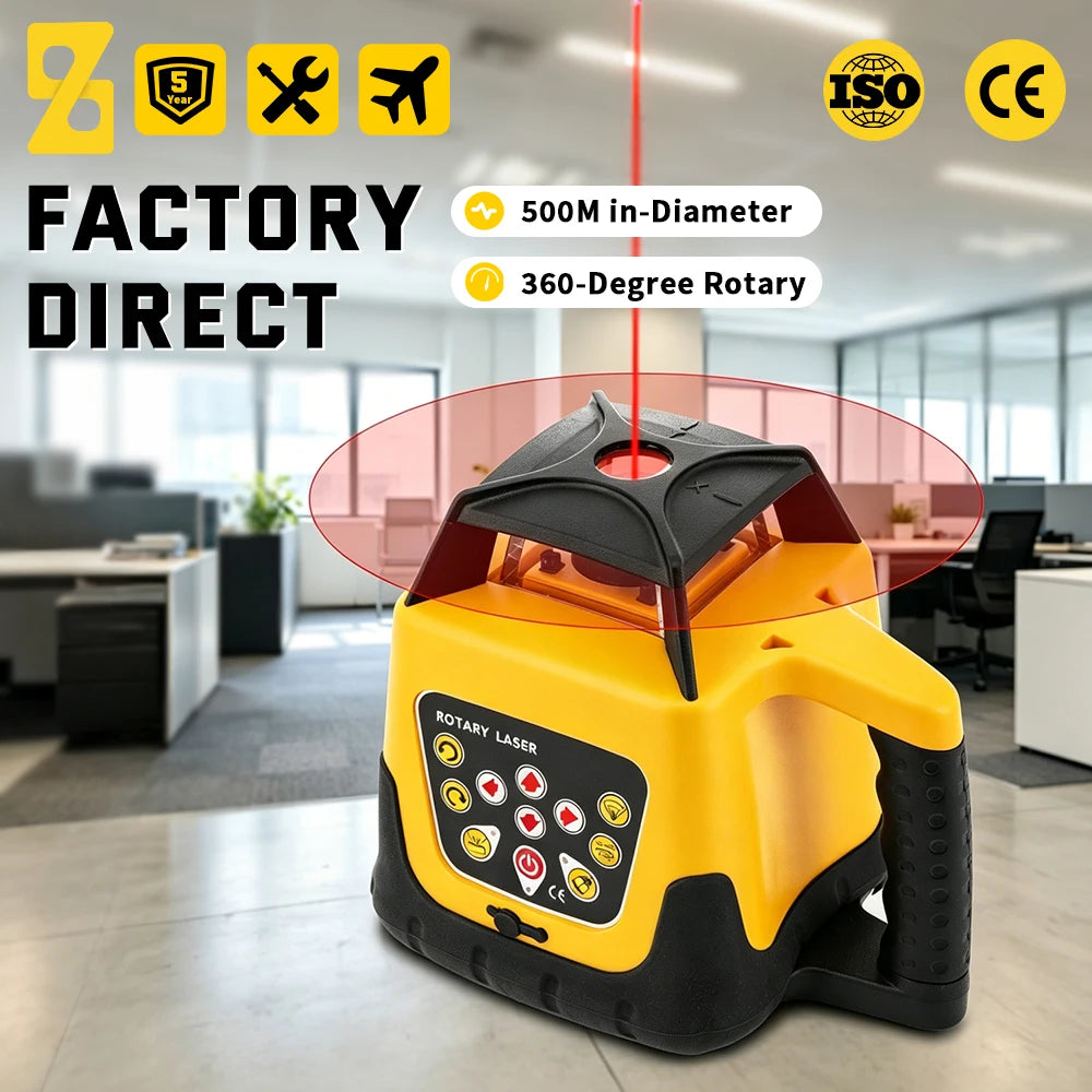 360 Rotary Auto Self Leveling Laser Level Instrument High Precision Laser Measuring Tool For Construction Engineering Decoration