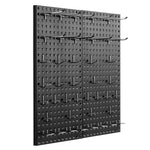 SucceBuy 24 x 12in 2/4pcs Metal Pegboard Panels Wall Organizer with Hooks Accessories for Garage Tool Storage Craft Room Home