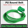 1M-20M Dia 1.5/2/2.5/3/3.5/4/5/6/7/8/9/10/12/15/18mm Green Polyurethane Conveyor Belts PU Round Belt Transmission Drive Belts