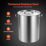 Load image into Gallery viewer, SucceBuy 36-100QT Stainless Steel Stockpot Cooking Pots Cookware Sauce Pot with Basket Lid Heavy Duty Commercial Grade Stock Pot - AMOCART
