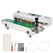 Load image into Gallery viewer, SucceBuy Continuous Bag Band Sealing Machine 6-12mm Horizontal Band Sealer with Inflation Function for 0.02-0.8mm Plastic Bags - AMOCART
