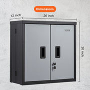 Load image into Gallery viewer, Amocart Foldable Wall Cabinet Metal Garage Locker Mounted Tool Chest Adjustable Shelf Magnetic Door for Warehouse Office Home
