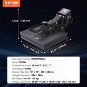 Load image into Gallery viewer, SucceBuy Heat Press Machine 15"x15"/ 16"x20" /16"x24" Sublimation Printer Manual Clamshell Transfer on DIY T-shirt Pillow
