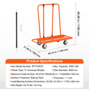 Load image into Gallery viewer, SucceBuy  Heavy Duty Panel Slab Dolly Terrain Moving Cart Pneumatic Wheels Adjustable Clamp for Drywall Sheet Material Handling - AMOCART
