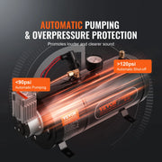Load image into Gallery viewer, SucceBuy 12V Air Compressor with Tank 0.8Gal/3L Train Horn Air Compressor 120 psi Working Pressure Onboard Air Compressor System - AMOCART
