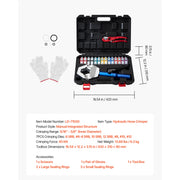 Load image into Gallery viewer, SucceBuy Hydraulic Hose Crimper with Dies Snap-On &amp; Carrying Case Hydraulic A/C Hoses Crimping Tool for Air Conditioning Repair
