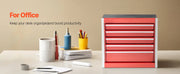 Load image into Gallery viewer, Amocart 5-Drawer 8.6in Metal Tool Box Red/Black Portable Small Tool Chest with PP Feet Pads for Garage Workshop Tools Storage
