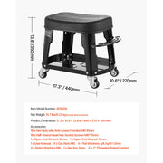 Charger l'image dans la visionneuse de galerie, Amocart Mechanic Stool 300lbs Garage Seat with Wheels 360° Swivel Rolling Workshop Stool with Tool Tray for Garage, Shop Repair
