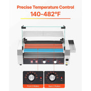 Load image into Gallery viewer, SucceBuy Hot Dog Roller 12/18/30 Hot Dog 5/7/11 Rollers Stainless Steel 750-1600W with Dual Temp Control Removable Shelf &amp; Tray
