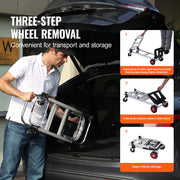 Load image into Gallery viewer, SucceBuy 400 lbs Folding Hand Truck Lightweight Dolly with Wheels Foldable Luggage Utility Cart for Warehouse Transport Moving

