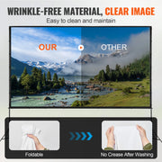 Load image into Gallery viewer, Amocart Projector Screen w/ Stand 150in 16:9 4K 1080 HD Portable Projection Screen for Home Office Garden Moive Theater Cinema
