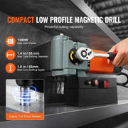 Load image into Gallery viewer, Amocart Magnetic Drill Press 1300W Low Profile Mag Drill Light Weight Portable Mag Drilling Machine with Cooling Device
