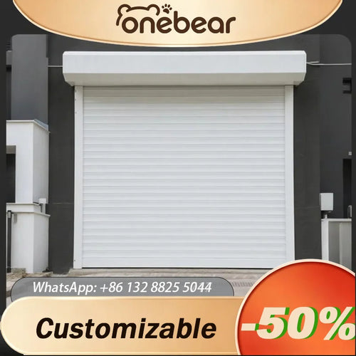 Any Size Custom Modern Villa Automatic Aluminum Roller Shutter Garage Door Thickened Secure Anti Theft Residential Garage Door