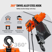 Charger l'image dans la visionneuse de galerie, Amocart 2200 lbs Electric Chain Hoist Single Phase Overhead Lifting Crane with Chain 10 ft  Wired Remote Control for Garage
