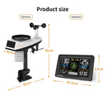 Professional Wi-Fi Wireless Weather Station with 7-in-1 Outdoor Weather Sensor, Large Full-Color LCD, 433MHz, 300ft Range, App