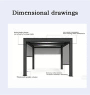 Load image into Gallery viewer, Bioclimatic Pergola with Adjustable Louvers, Ideal Outdoor Structure for Patio, Backyard &amp; Garden, All-Weather Relaxation Space
