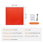 Load image into Gallery viewer, SucceBuy Welding Curtain Screen 6'x6' Hanging Welding Curtain Wall Flame-Resistant Vinyl Welding Protection Screens Portable Red
