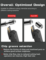 Full Series Grooving Tool Holder MGEHR1212 MGEHR1616 MGEHR2020 MGEHR2525 Slotting Turning Tool for Carbide Grooving Insert MGMN