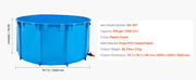 Charger l'image dans la visionneuse de galerie, Amocart Canvas Fish Pond 448.8Gal Above Ground Fish Pond, Foldable PVC Koi Tank with Frame and Drain Valve for Aquaculture Blue
