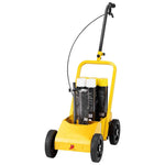 Amocart Striping Line Marking Machine 24 x 13 x 35.4 in 4-Wheel with 2-4 in Adjustable Width for Roads Lots Sports Field Yellow