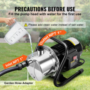 Load image into Gallery viewer, Amocart Shallow Well Pump 1.1 HP 115V 978GPH 131ft Height 69.6psi Max Pressure Portable Sprinkler Booster Jet Pumps Irrigation
