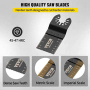 Load image into Gallery viewer, Amocart 100PCS Oscillating Saw Blades Quick Release Multitool Blades Kit HCS Tool Blades Cut Cutter for Wood Plastic Metal Nail

