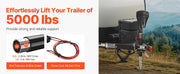 Bild in Galerie-Viewer laden, Amocart 5000Lbs Electric Trailer Jack RVs Power Tongue Jack with 2 Way Connector &amp; Crank Handle 10"-28.3" Lift for Camper
