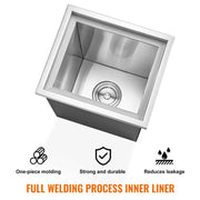 Load image into Gallery viewer, Amocart Ice Chest Stainless Steel Ice Cooler Commercial Ice Bin with Cover Outdoor Kitchen Ice Bar Drain-pipe and Drain Plug
