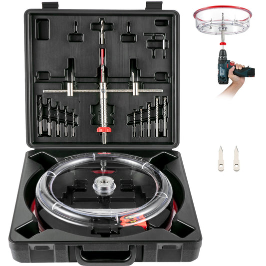 40-200mm 40-300mm Adjustable Steel Hole Saw Cutter Kit w/ Shield Hole Cutter Drill Bit DIY Tool Sheetrock Veneer Slate