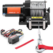 Load image into Gallery viewer, SucceBuy 3000lbs ATV/UTV Electric Winch 12V DC Steel Rope Winch with  39ft Cable Roller Wired Remote Control for Towing Off-Road
