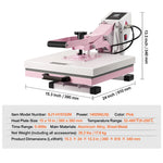 Amocart Heat Press 15 X 15 In Heat Press Machine Slide Out Heat Transfer Machine Fast Even Heating 2-Layer Insulation Cotton