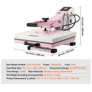 Load image into Gallery viewer, SucceBuy Heat Press 15 X 15 In Heat Press Machine Slide Out Heat Transfer Machine Fast Even Heating 2-Layer Insulation Cotton
