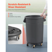 Load image into Gallery viewer, SucceBuy 1/2 Packs Trash Can Dolly Round Roller Base with 4 Lockable Wheels Rolling Barrel Cart Fit 20/32/44/55 Gal Containers - AMOCART
