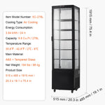 Amocart 3.5/4.2/5/9.8 cft Refrigerated Display Case Large Commercial Pastry Display Refrigerator with LED Lighting for Bakery