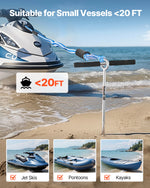 SucceBuy Sand Anchor, 18/36in Stainless Steel Beach Anchor, Sand Boat Anchors with Spiral Blade, Shallow Water Boat Auger Anchor