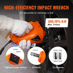 Amocart 5 Ton Electric Car Jack Hydraulic Jack with Electric Impact Wrench Portable Car Lift  for SUV Sedan Truck Change Tires