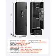Load image into Gallery viewer, SucceBuy Gun Safe Cold-Rolled Steel Fireproof Cabinet with Keypad &amp; Key with Magazine and Lighting Adjustable Racks for Rifles
