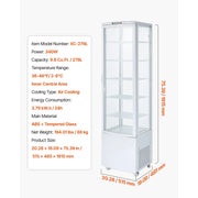 Load image into Gallery viewer, Amocart Refrigerated Display Case 3/7.1/9.8/17.6 Cu.Ft with LED Lighting TURBO Cooling Frost-Free Air-Cooling for Bakery Shop
