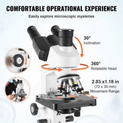 Load image into Gallery viewer, Amocart Compound Trinocular Microscope 40X-2500/40X-5000X Magnification Lab Microscope w/ LED Illumination &amp; External Interface
