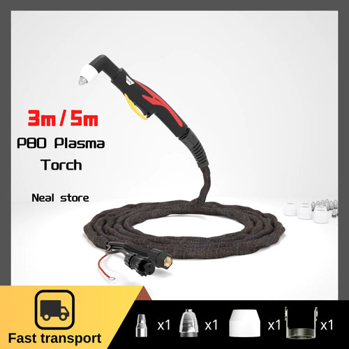 NEAL P80  Air Plasma Cutting Cutter Torch Pilot Arc 10/16 Feet Cutting Machine Torch for Cable PLC55P LGK60 LGK80 LGK100 Bend