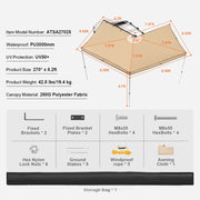 Load image into Gallery viewer, SucceBuy Vehicle Awning  Retractable Car Side Awning Car Awning with Waterproof Storage Bag  Suitable for Truck SUV Van Campers
