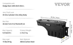 Amocart Truck Bed Storage Box Passenger Side Lockable Lid Waterproof ABS Wheel Well with Password Padlock Tool Box for Trucks