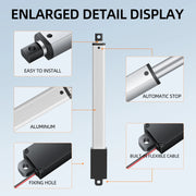 Load image into Gallery viewer, Mini telescopic linear actuator small micro 6V/12V/24VDC electric reciprocating lifting linear actuator stroke range 10-200mm
