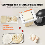 Load image into Gallery viewer, Amocart Pasta Attachment for KitchenAid Stand Mixer 3-IN-1 Stainless Steel Pasta Roller Cutter Set Including Pasta Sheet Roller
