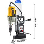 SucceBuy 1100W Magnetic Drill Press 7/12 Bits 40mm Electric Mag Bench Tapping Drilling Rig Machine